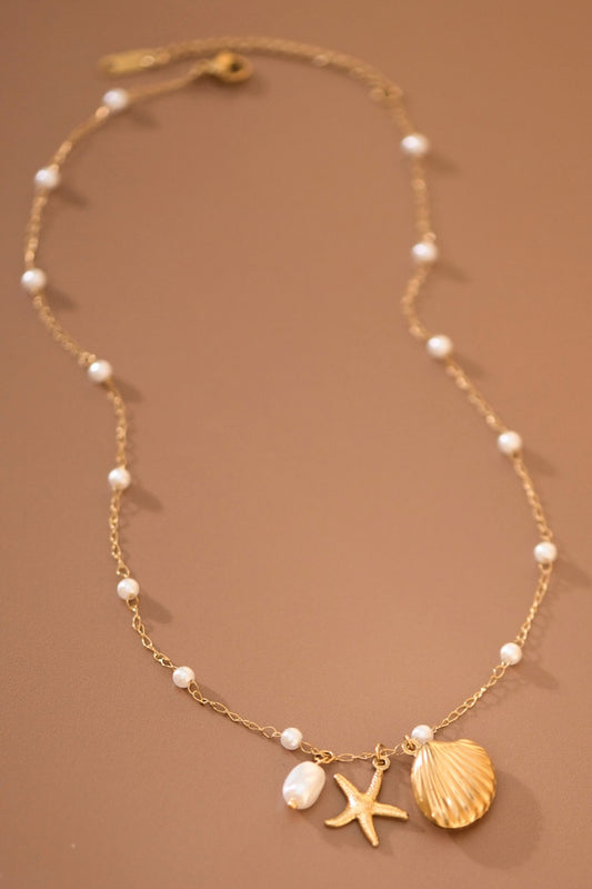 18K Gold PVD Plated Waterproof Stainless Steel Chain Necklace - 7798