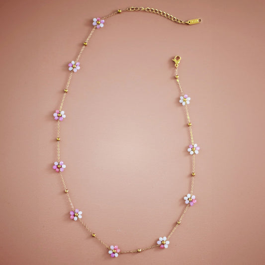18K Gold Plated Waterproof Stainless Steel Chain Necklace - 7202