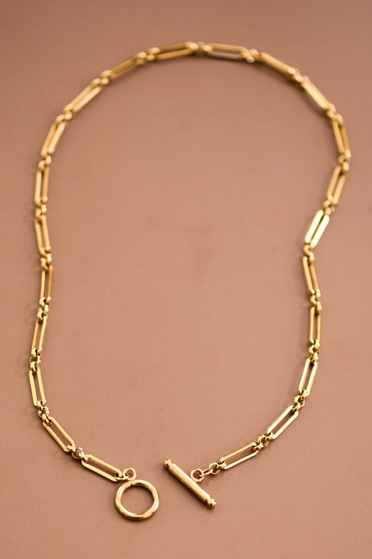 18K Gold PVD Plated Waterproof Stainless Steel Chain Necklace - 7477