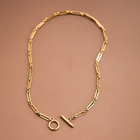 18K Gold PVD Plated Waterproof Stainless Steel Chain Necklace - 7477