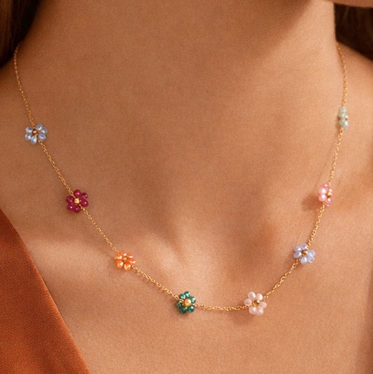 18K Gold Plated Waterproof Stainless Steel Chain Necklace - 7201